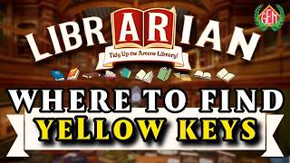 Librarian Tidy Up Arcane Library Yellow Key Location