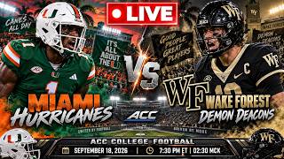 Miami vs Wake Forest LIVE | ACC College Football | Full Game 2026 screenshot 2