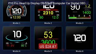 P10 Pro Head Up Display On-board Computer Car Digital OBD2 Mileage... — Best Deal 2026 | Shop Now!