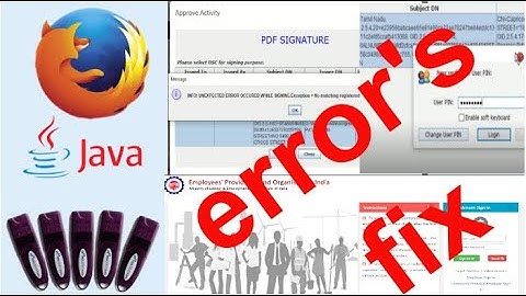 Java Firefox Error while DSC and KYC approval in EPFO portal