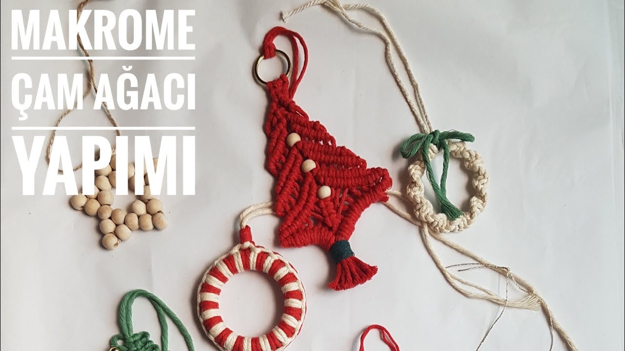 MAKROME ÇAM AĞACI YAPIMI/ MACRAME CHRİSTMAS TREE