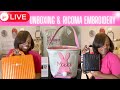 Late Night Unboxing and EMBROIDERY Ricoma EM1010