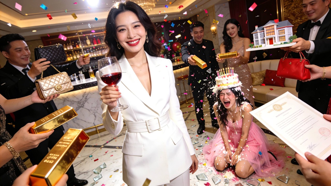 父亲为霸占我妈遗产，亲手把我送给老男人。五年后我戴着千万珠宝，挽着首富丈夫归来。家族宴上，我当众播放他转移资产、养妹伪造遗嘱的录音，看着警察把他们带上警车：‘妈，您的遗产，女儿连本带利拿回来了。’