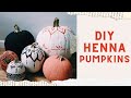 my DIY boho henna pumpkins! || easy fall crafts 2020