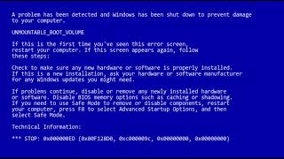 windows xp blue screen