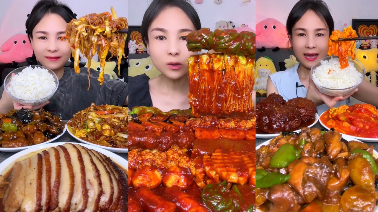 【ASMR】【MUKBANG】SPICY BRAISED PORK BELLY | EATING SHOW |CHINESE MUKBANG |食べ |吃播 #eating #food #174