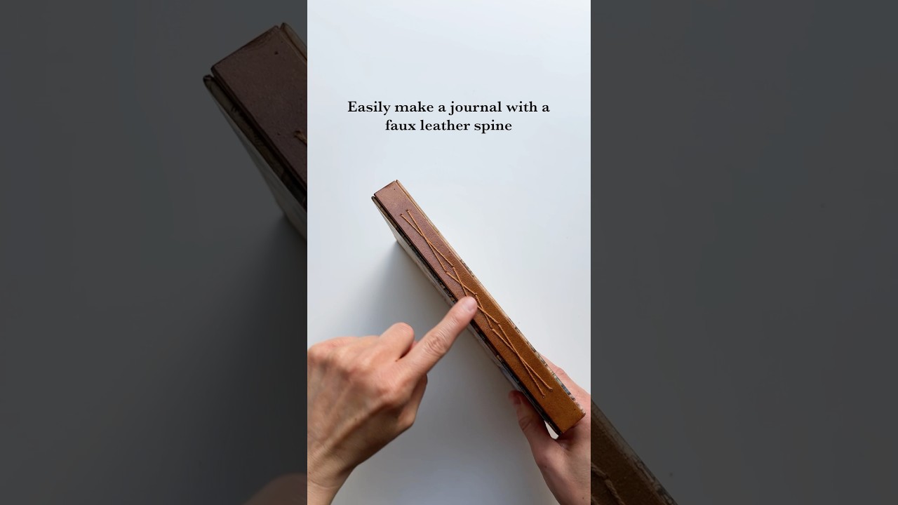 Make a journal with faux leather spine. Full tutorial: VectoriaDesigns youtube