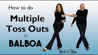 How to do Multiple Toss Outs from an Uphold Basic in Balboa, the dance.  #Balboa #balboadancelessons