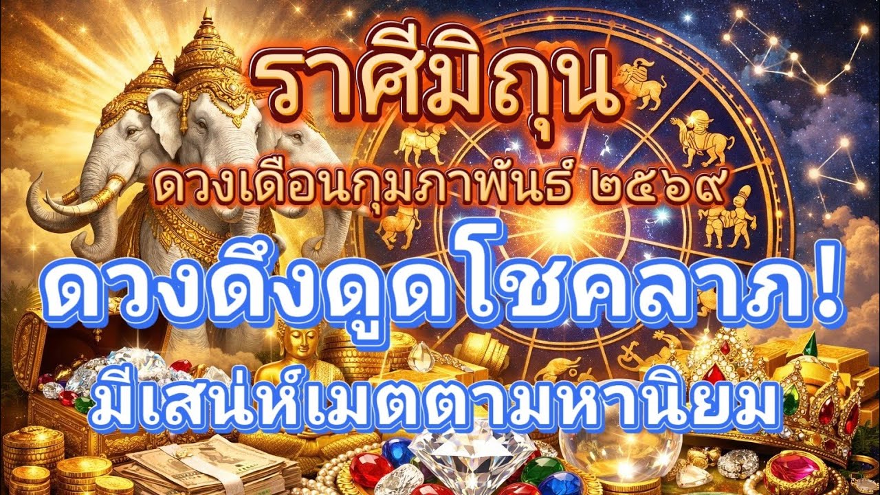 ราศีมิถุน♊ดวงดึงดูดโชคลาภ!🔮ดวงเดือนกุมภาพันธ์ 2569!🪬💍👩‍❤️‍👨💒⛲🌳