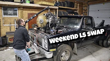 How to LS swap an old GMC Chevy Square Body in a Weekend