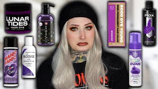 Comparing All My Purple Hair Dye Swatches