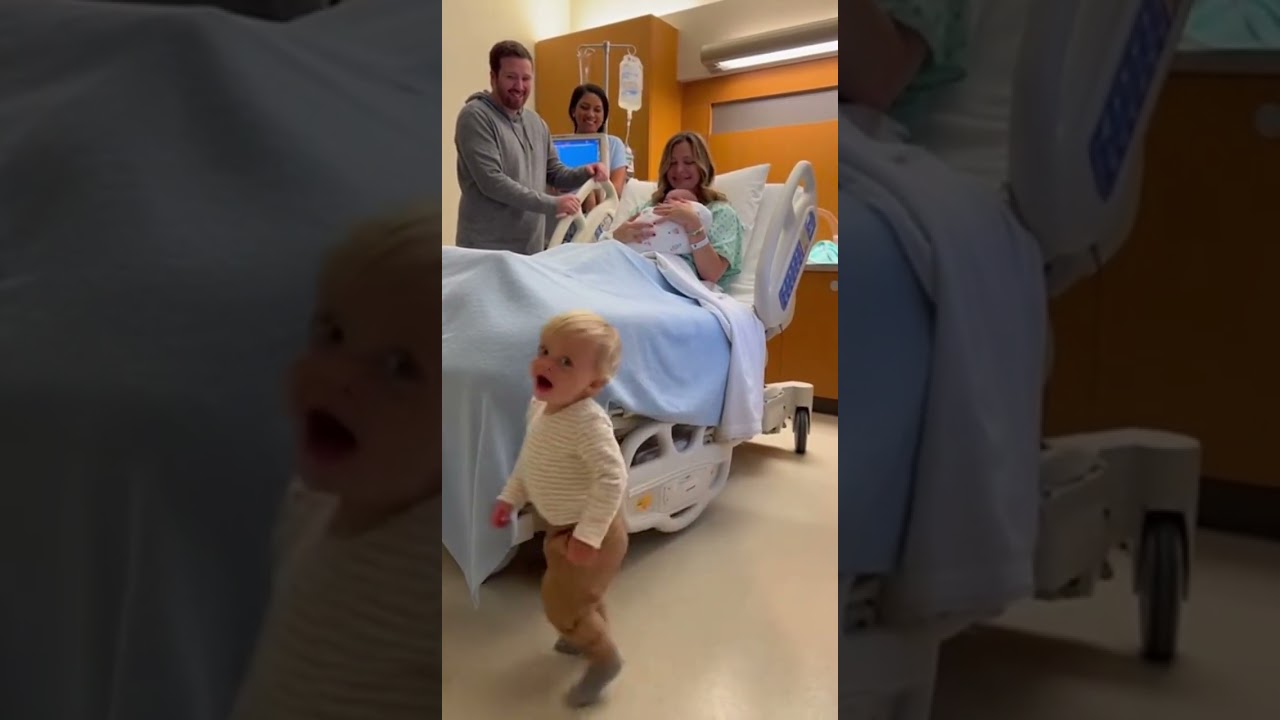 1-Year-Old’s SHOCKED Reaction to Newborn 👶🤣 
