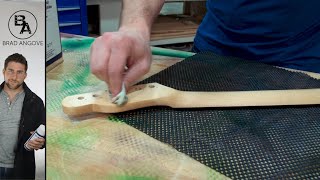 How to Finish a Guitar Neck with Tung Oil (Ash Burl Telecaster part 8)