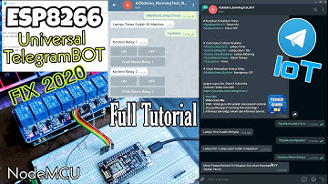 Tutorial lengkap kendali lampu jarak jauh IOT Menggunakan ESP8266 NodeMCU Universal Telegram BOT FIX
