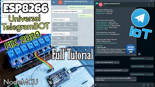 Tutorial lengkap kendali lampu jarak jauh IOT Menggunakan ESP8266 NodeMCU Universal Telegram BOT FIX Tutorial lengkap kendali lampu jarak jauh IOT Menggunakan ESP8266 NodeMCU Universal Telegram BOT FIX
