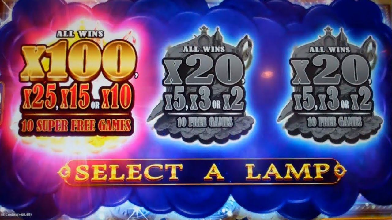 Lamp of Destiny Slot Machine Bonus 10 Free Games with BIG Multipliers