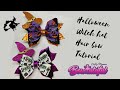 Halloween Witch hair bow tutorial. How to make hair bows. DIY hair bows tutorial  🎀 laços de fita: