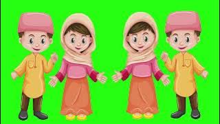 Islamic cartoon animation green screen(4)