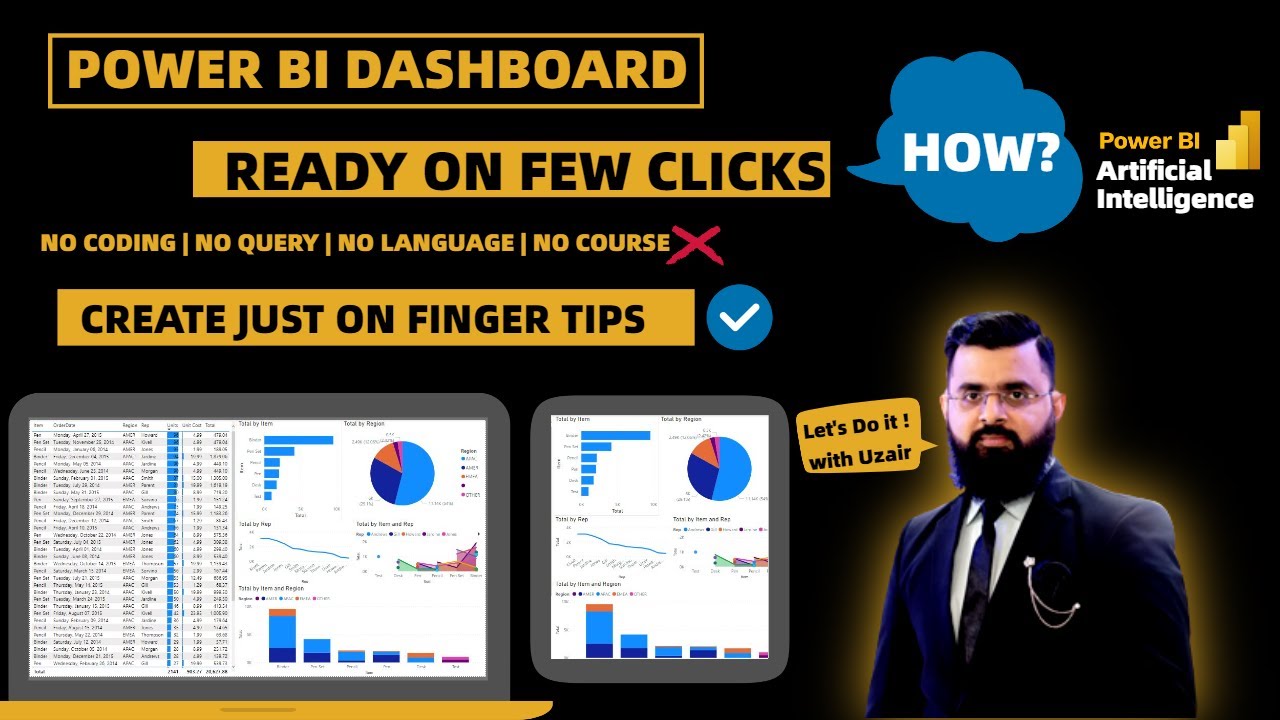 Create Dynamic Power bi Data Dashboard in few clicks | No Coding Power bi | Make Data Dashboard