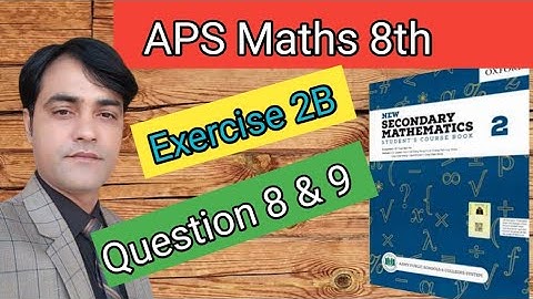 Exercise 2B Question No 8 & 9 I APS Maths 8th INew Secondary Mathematics Book 2II Pythagoras Theorem