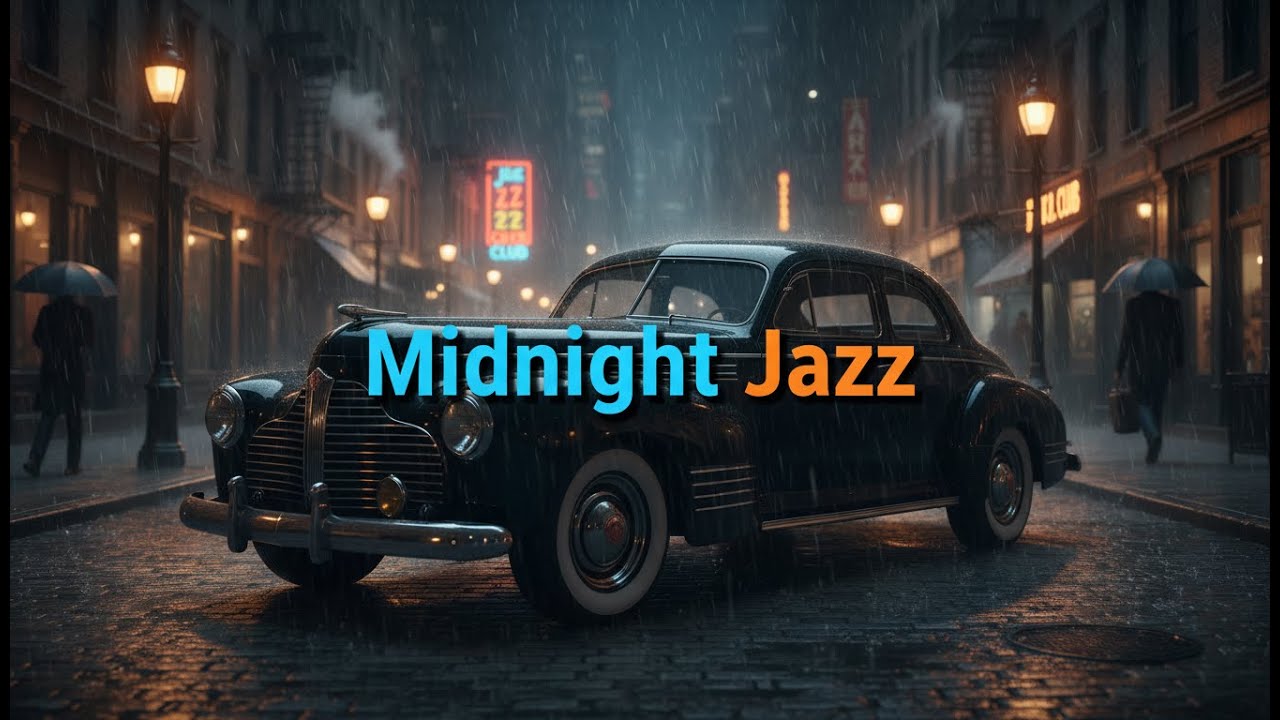 Midnight 1940s Jazz in NYC 🌧️ Elegant Old Money City Night | Deep Sleep & Focus Ambience