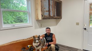 Building Cabinets from Old Reclaimed Barn Wood & Rusted Tin for Hannah’s House