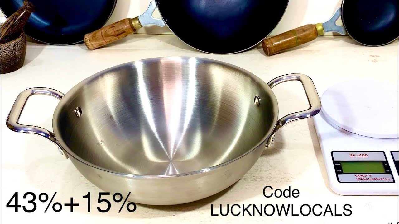 Indus Valley Triply Stainless Steel Kadai 💥NEW LAUNCH💥 LUCKNOWLOCALS 15
