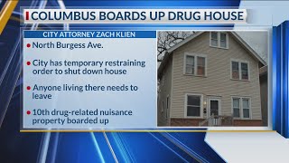 Columbus boards up suspected drug house in Hilltop