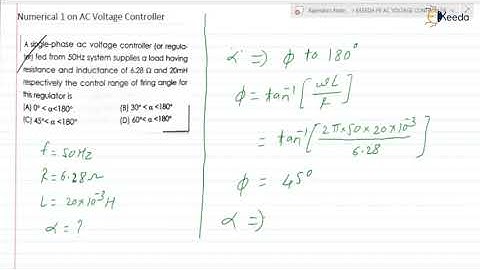 In-Depth Analysis : Solving AC Voltage Controller Problems For GATE | Numerical 1