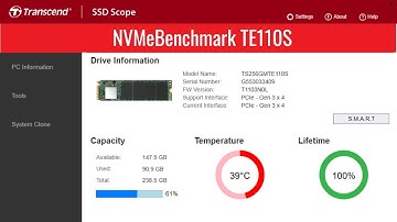 Transcend SSD Scope + TS256GMTE110S NVMe Benchmark | Transcend NVME Benchmark Windows 11