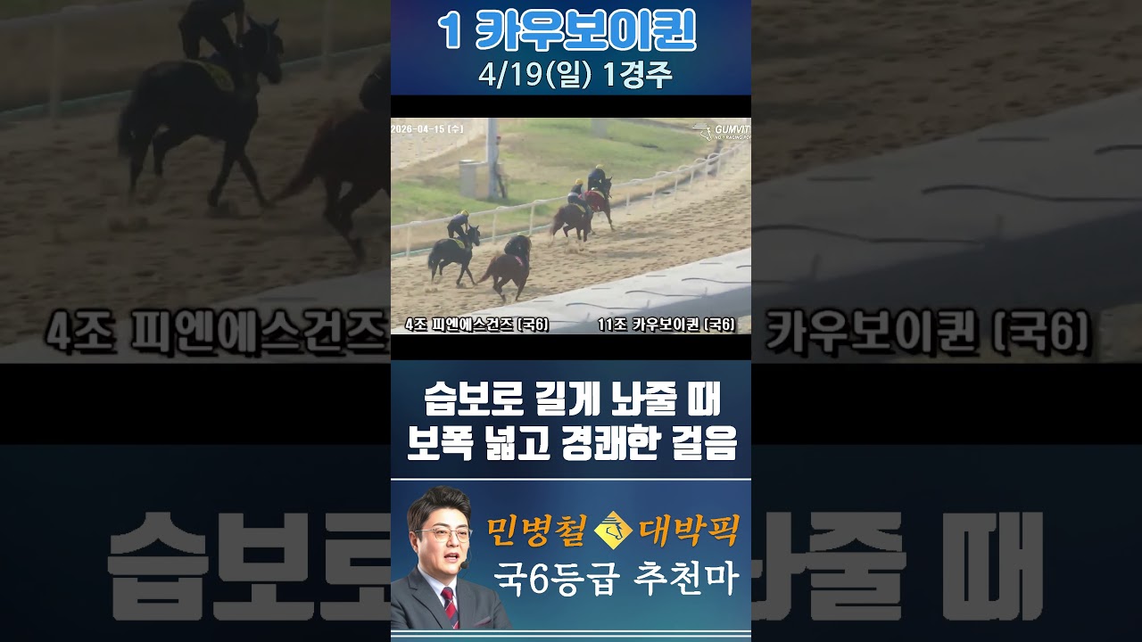 [서울 경마] 민병철 대박픽 2026년 4월 19일 일요 1R 추천마1 #한국마사회 #automobile #경마 #horse #하이라이트 #뉴스 #smartphone #게임
