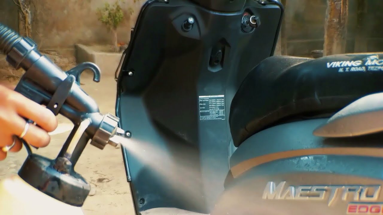 how to foam wash a scooter / wavex YouTube