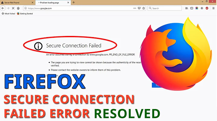 How to fix secure connection failed Mozilla Firefox error | PR_END_OF_FILE_ERROR  [Resolved]