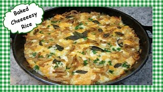 How to Make Baked Cheesy Cheese Rice ~ Side Dish Recipe