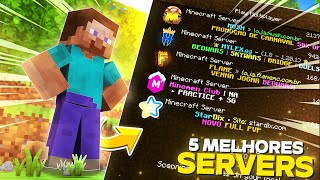 TOP 5 melhores servidores de MINECRAFT PIRATA BEDWARS E SKYWARS 2024!