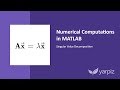 Singular Value Decomposition in MATLAB