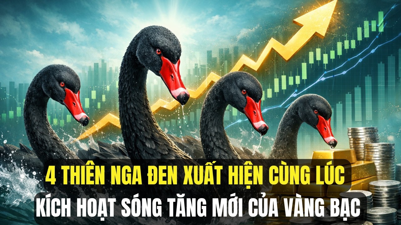 4 Thiên Nga Đen Xuất Hiện Cùng Lúc Kích Hoạt Sóng Tăng Mới Của Vàng Bạc 2026