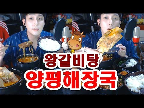 양평해장국 먹방 왕갈비탕★깐따삐야 Korean <strong>Hangover</strong> Soup Beef short ribs soup Mukbang