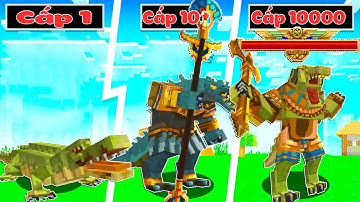 ONE VÀ NOOB YETI THỬ THÁCH SINH TỒN TIÊU DIỆT VUA CÁ SẤU TIẾN HÓA 1000 CẤP ĐỘ TRONG MINECRAFT