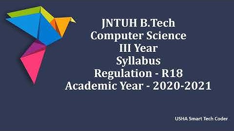 JNTUH R18 CSE 3 - 1 Syllabus - How to Download Syllabus