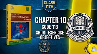 Chapter 10 short exercise and Objectives Code 113
