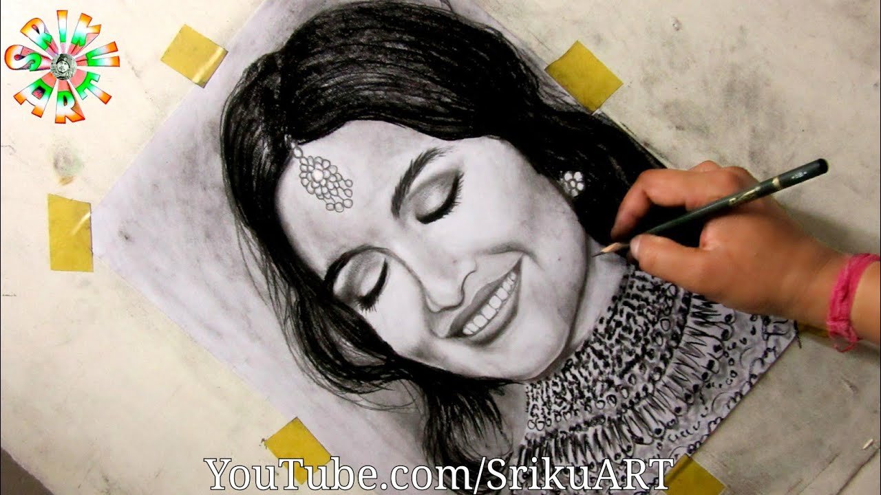 How To Draw Realistic Beautiful Girlstep By Step Speed Mode