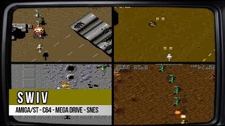 SWIV Storm 4 on 1 SPLITSCREEN GAME AMIGA ATARI C64 SEGA SNES COMPARE 60 FPS HD 1991 SPLIT-STEVE !!!