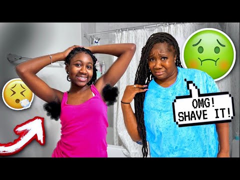 LONG ARMPIT HAIR PRANK ON MY MOM TO SEE HOW SHE REACTS