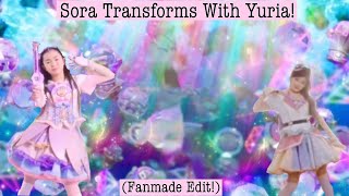 Police X Heroine Lovepatrina Sora Transforms With Yuria From Magimajo Pures Fanmade Edit