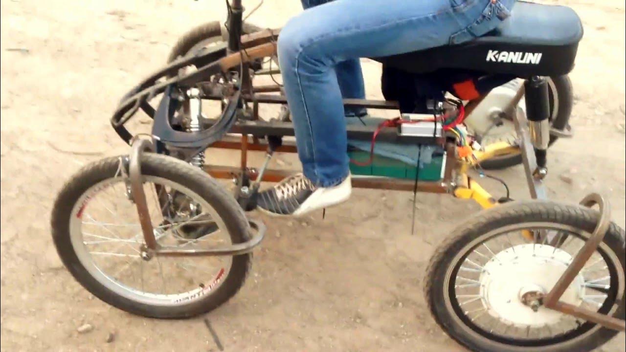 Первые тесты Электро велоквадроцикл - YouTube
