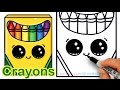 How to Draw a Crayon Box Cute and Easy step by step