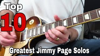 Tribute to Jimmy Page (Led Zeppelin). His 10 Greatest Guitar Solos.
