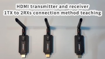 WL084 HDMI transmitter and receiver 1TX to 2RXs  connection method teaching!