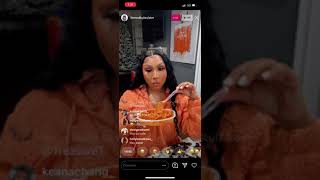 Ari Fletcher (@therealkylesister) Eating (Funny) Instagram Live December 31, 2020
